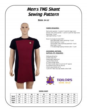 Men's TNG skant sewing pattern